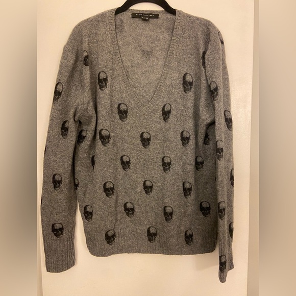 Skull Cashmere Gray Skull Jolie Sweater Size Small - Picture 2 of 6